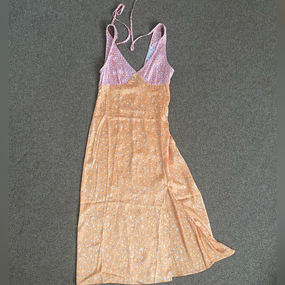 Stradavirus Floral Halter Tie Dress